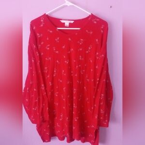 Y2K Victoria Secret Rose Print Lounge Tunic Top